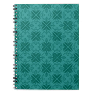 Swirls Pattern Spiral Notebook:Green Notebook