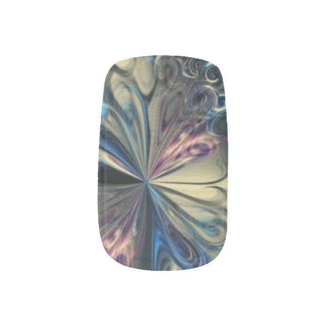 Swirls Pectrum Minx Nail Art (Right Thumb)