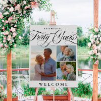 Swirls & Photos 40th Wedding Anniversary Welcome