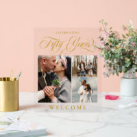 Swirls & Photos 50th Wedding Anniversary Welcome