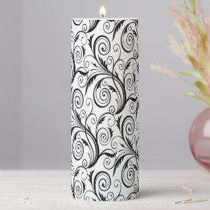 Swirls Pillar Candle