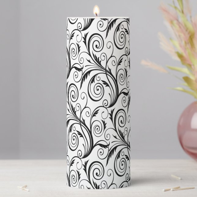 Swirls Pillar Candle (In Situ)
