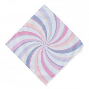 Swirls Pink Blue Peach Bandana