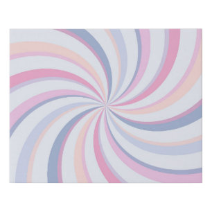 Swirls Pink Blue Peach Faux Canvas Print