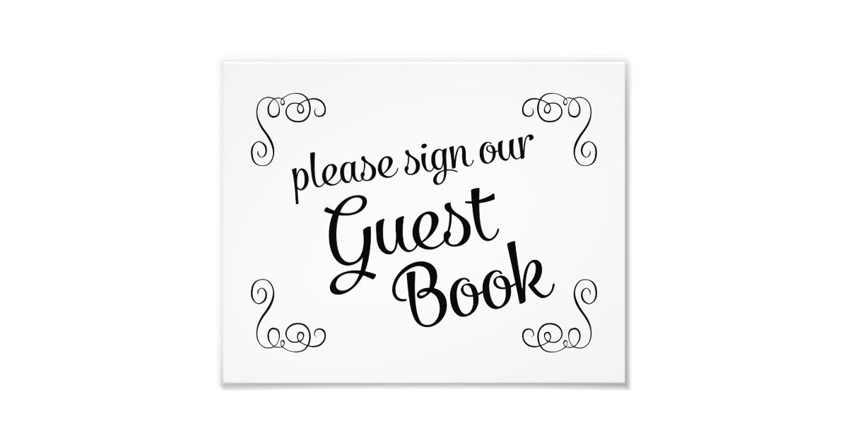 Sign Our Guest Book Template Swirls Please Sign Our Guest Book Wedding Sign Photo Print Zazzle Sign Our Guest Book Template Swirls Please Sign Our Guest Book Wedding Sign Photo Print Zazzle