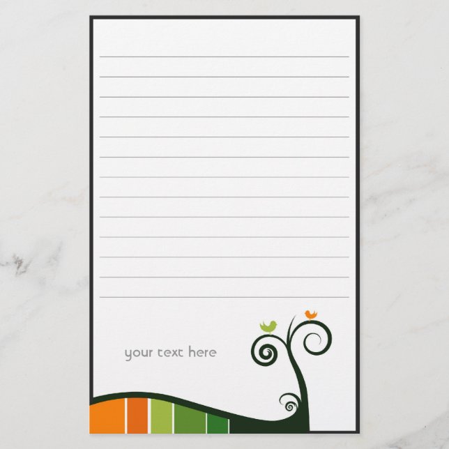 Swirls Stationery (Front)