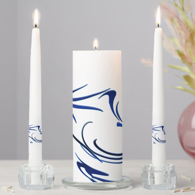Swirls Unity Candle Set (In Situ)