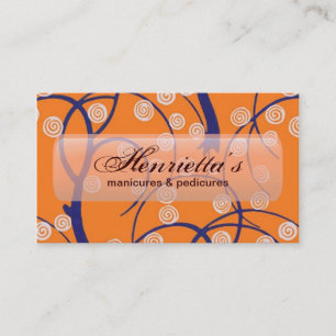 Swirls with Trees Retro Vintage Wallpaper Business Card