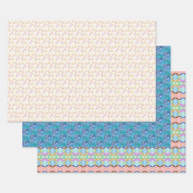 swirls wrapping paper sheets (Set)