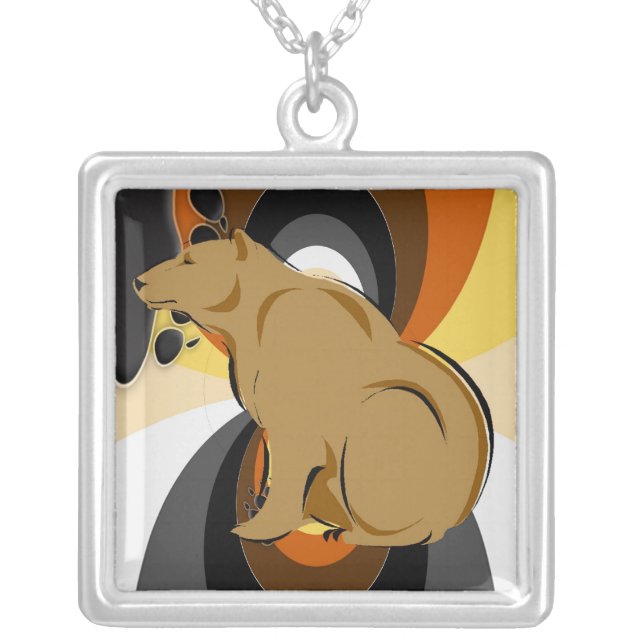 Swirly Bear Necklace (Front)