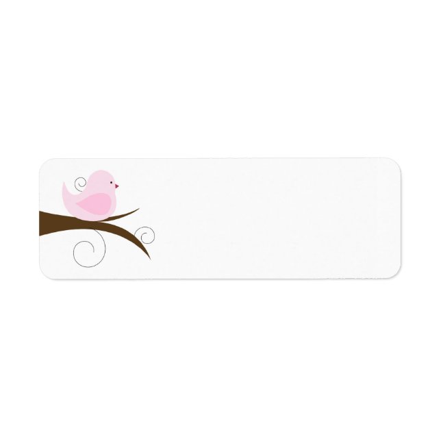 Swirly Bird Printable Address Label (Front)