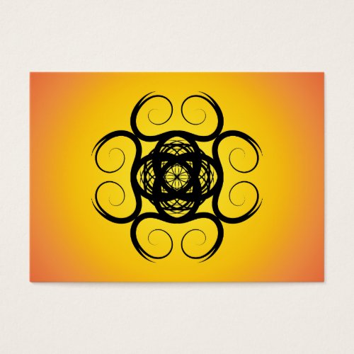 Swirly Black Kaleidoscope Mandala Business Card