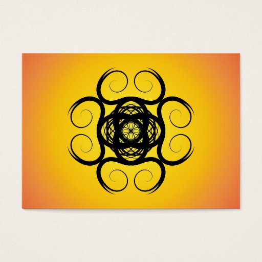 Customizable Swirly Black Kaleidoscope Mandala Business Card