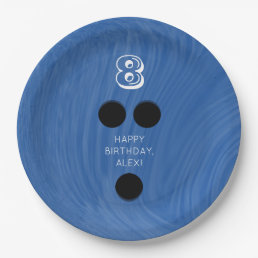 Swirly Bowling Ball | Choose color, age, name Paper Plates
