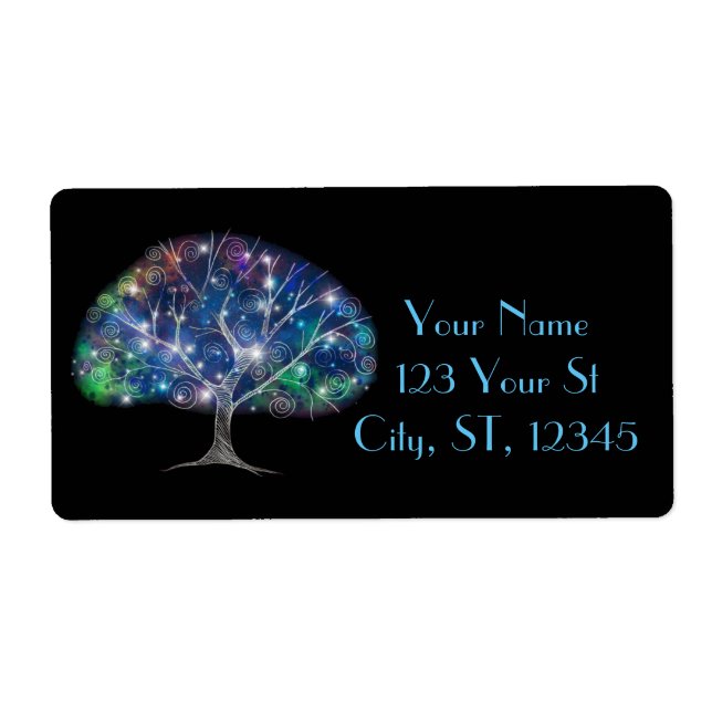 Swirly branch Tree Thunder_Cove Label (Front)