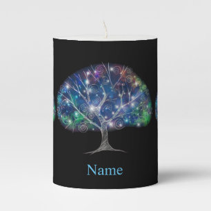 Swirly branch Tree Thunder_Cove Pillar Candle