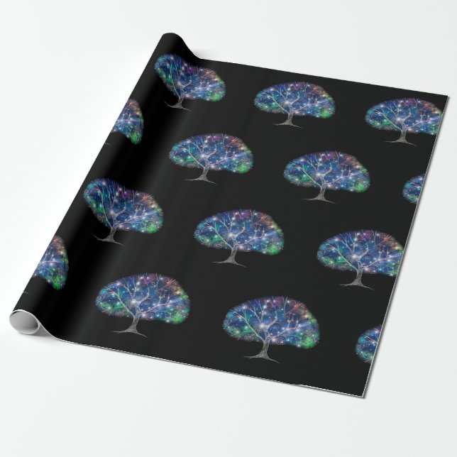 Swirly branch Tree Thunder_Cove  Wrapping Paper (Unrolled)