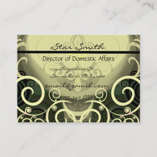 Swirly Cala Lilly Business Card