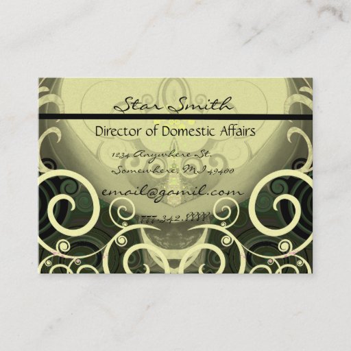 Customizable Swirly Cala Lilly Business Card
