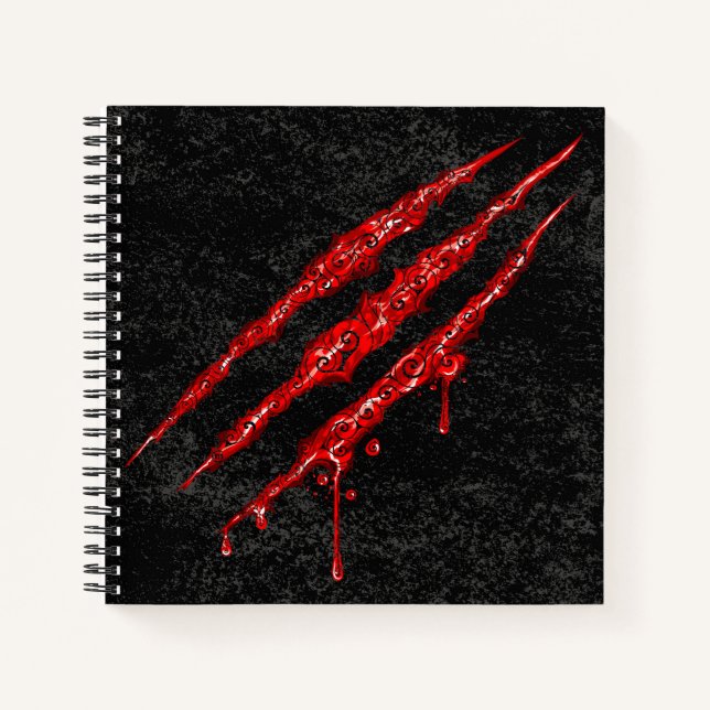 Swirly Claw Marks Notebook (Front)