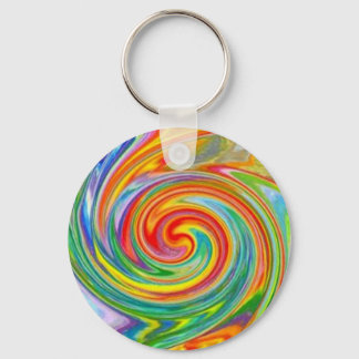 Swirly Colors Keychain