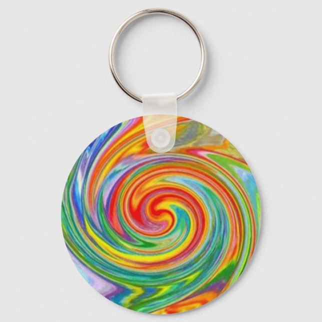 Swirly Colors Keychain (Front)