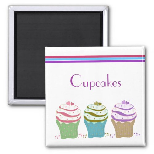 Swirly Cupcakes Magnet