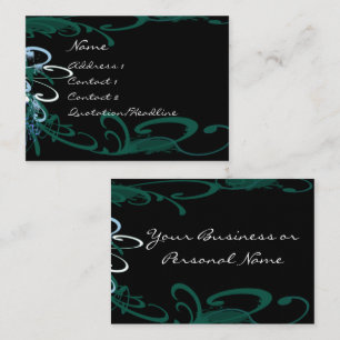 Swirly Distressed Paint Splats - - Business Card