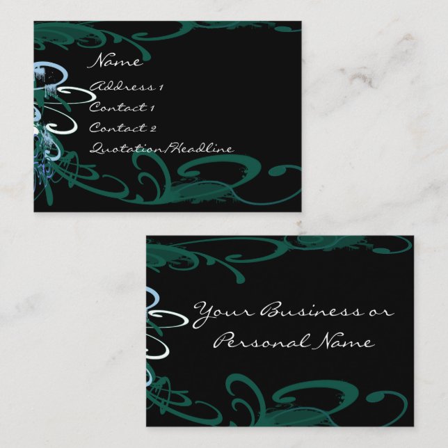 Swirly Distressed Paint Splats - - Business Card (Front/Back)