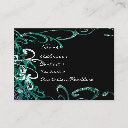 Swirly Distressed Paint Splats _ _ _ Business Card