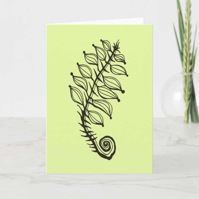 Swirly fern card (Front)