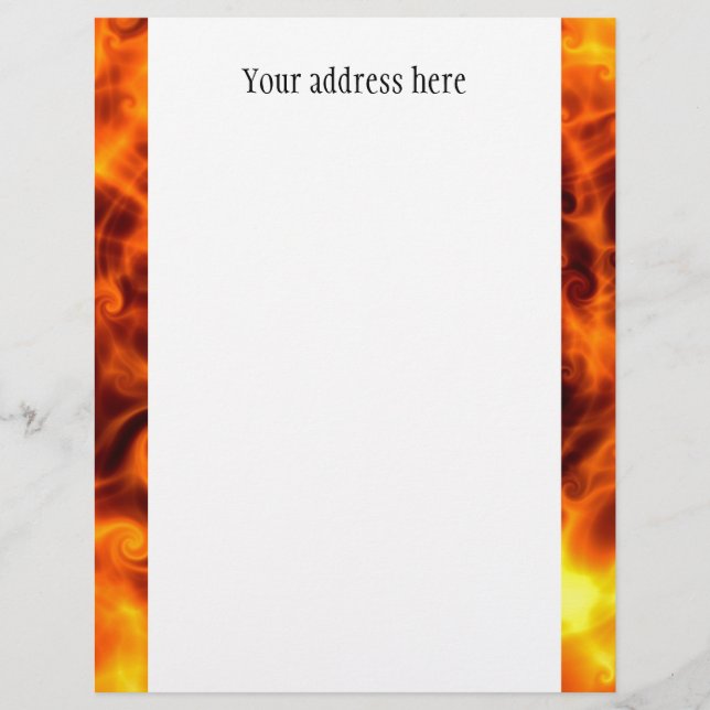 Swirly Flames Letterhead (Front)