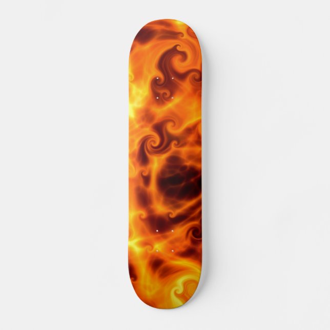 Swirly Flames Skateboard Deck (Front)