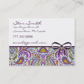 Swirly Floral Paisly Business Card