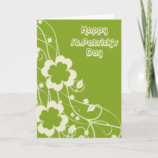 Swirly Floral St.Patrick's Day Card