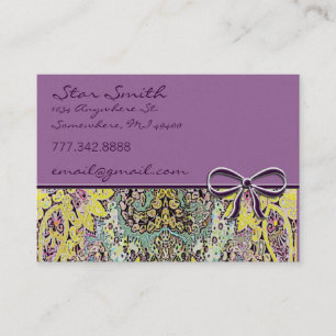 Swirly Floral Vintage Paisley Business Card