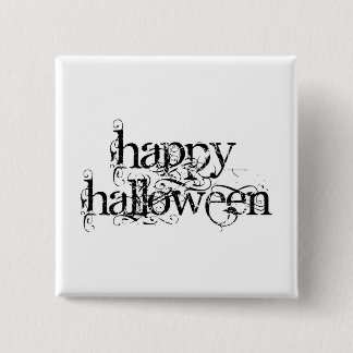 Swirly Grunge Happy Halloween Pinback Button