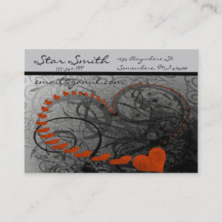 Swirly Heart Business Card - -