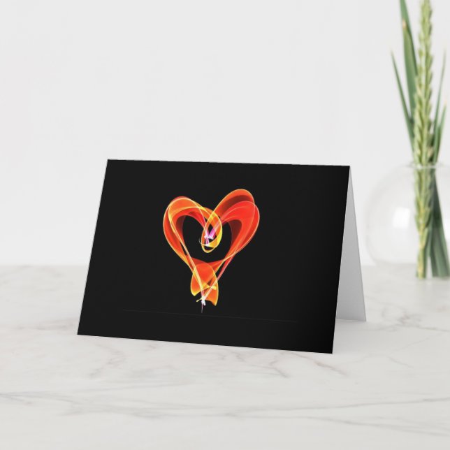 swirly heart holiday card (Front)