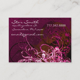 Swirly Laced Rasberry Business Card