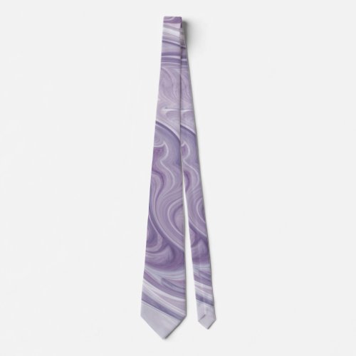 Swirly Lavender Abstract Neck Tie