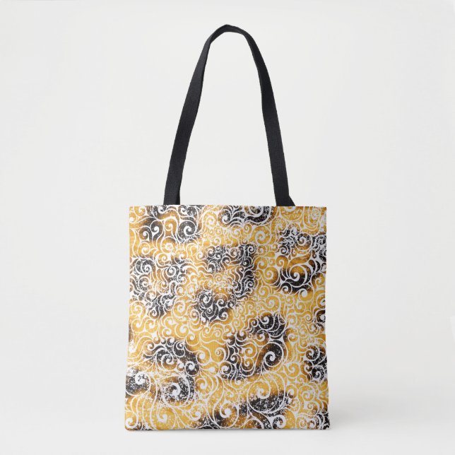 Swirly Leopard Design Tote Bag (Front)
