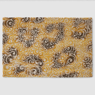 Swirly Leopard Pattern Fiber Doormat