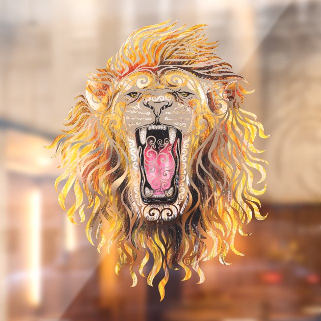 Swirly Lion Window Cling (Sheet 2)