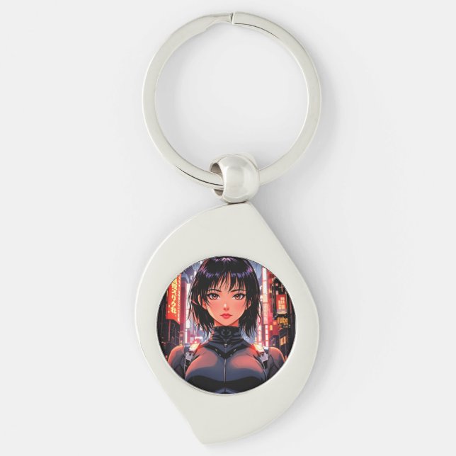 "Swirly Metal Keychain  with Premium metal finsih" (Front)