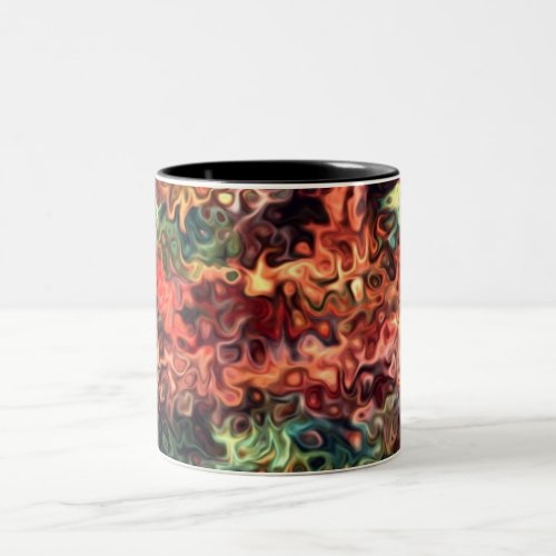 Swirly Modern Art 455 Two_Tone Coffee Mug