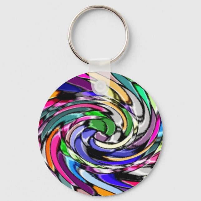 Swirly Mosaic Keychain (Front)