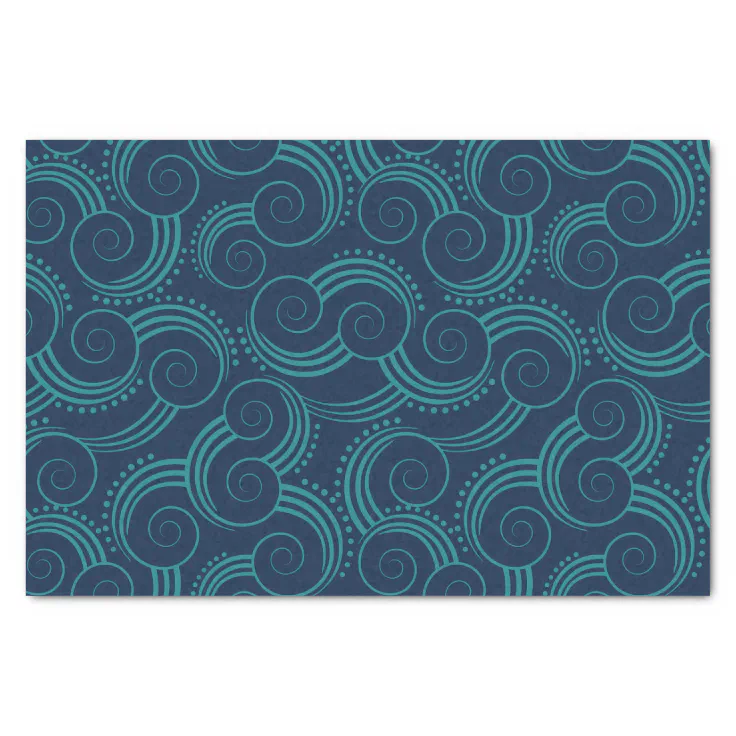 Swirly Ocean Waves Tissue Paper Zazzle