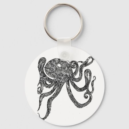 Swirly Octopus Keychain