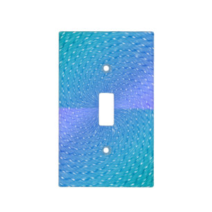 Swirly Pastel Purple Teal Abstract Pattern Light Switch Cover